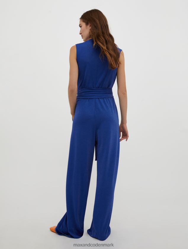 Kvinder jumpsuit i lurex-jersey MAX&Co. kornblomst blå B2Z2T6151 beklædning