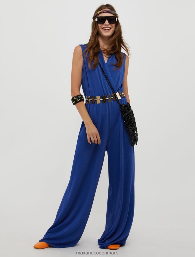 Kvinder jumpsuit i lurex-jersey MAX&Co. kornblomst blå B2Z2T6151 beklædning