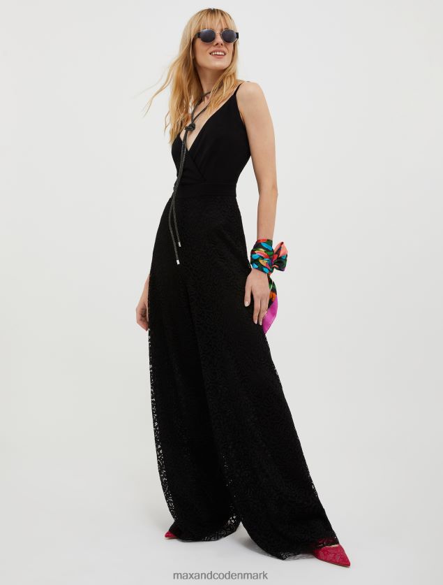 Kvinder jumpsuit med blonde stretch-jersey MAX&Co. sort B2Z2T6155 beklædning