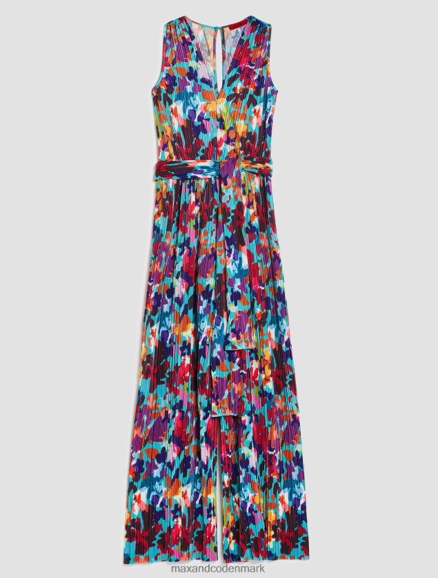 Kvinder mikro-plisseret jersey jumpsuit MAX&Co. turkis B2Z2T6158 beklædning