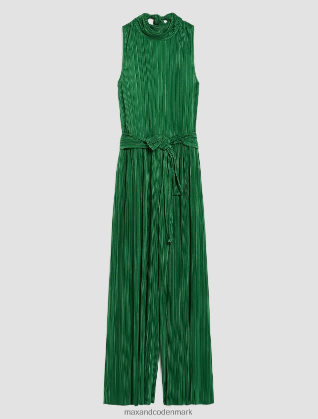 Kvinder plisseret jersey jumpsuit MAX&Co. grønt mønster B2Z2T6153 beklædning