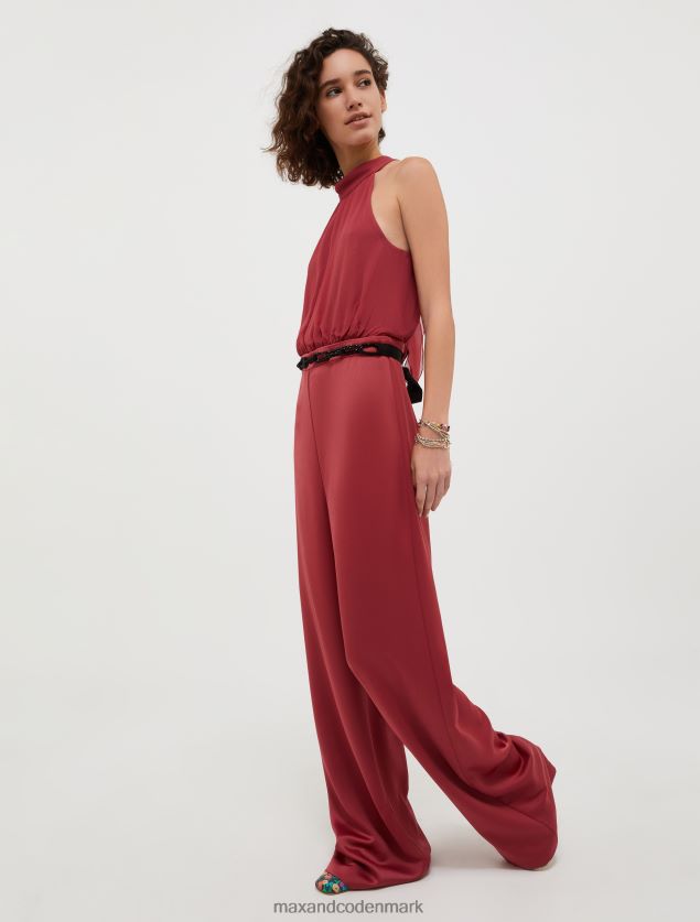 Kvinder satin og georgette jumpsuit MAX&Co. bordeaux B2Z2T6149 beklædning