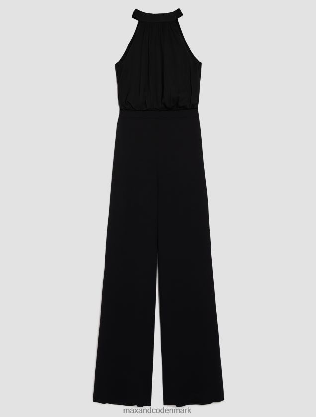 Kvinder satin og georgette jumpsuit MAX&Co. sort B2Z2T6147 beklædning