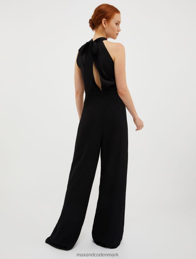 Kvinder satin og georgette jumpsuit MAX&Co. sort B2Z2T6147 beklædning