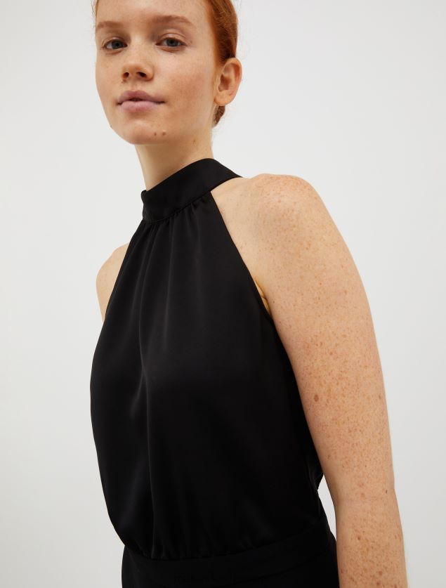 Kvinder satin og georgette jumpsuit MAX&Co. sort B2Z2T6147 beklædning