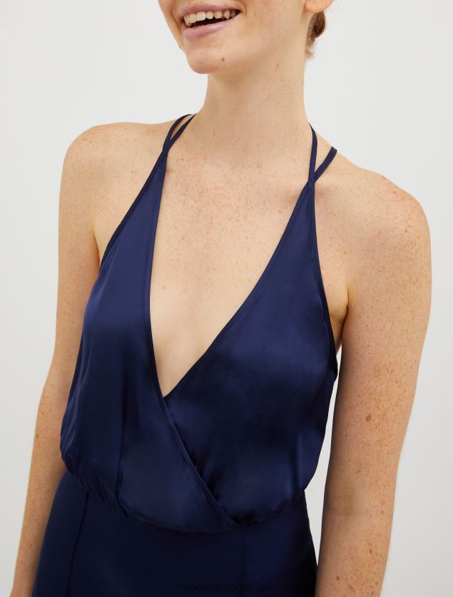 Kvinder satin palazzo jumpsuit MAX&Co. midnatsblå B2Z2T6145 beklædning