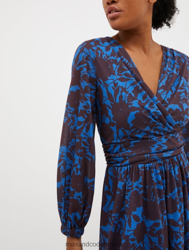 Kvinder blomstret jersey kjole MAX&Co. midnatsblå B2Z2T6113 beklædning