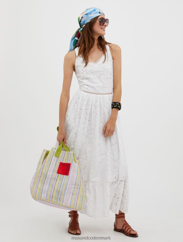 Kvinder bomuld broderie-anglaise sundress MAX&Co. optik hvid B2Z2T621 beklædning