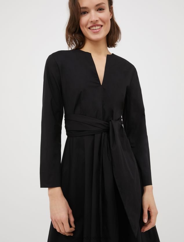 Kvinder bomuldspoplin corolla kjole MAX&Co. sort B2Z2T620 beklædning