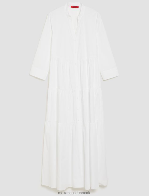 Kvinder bomuldspoplin skjortekjole MAX&Co. elfenben B2Z2T6143 beklædning