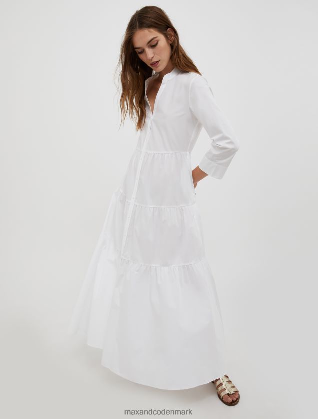 Kvinder bomuldspoplin skjortekjole MAX&Co. elfenben B2Z2T6143 beklædning