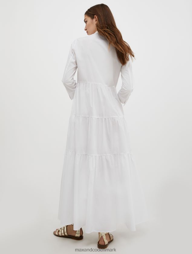 Kvinder bomuldspoplin skjortekjole MAX&Co. elfenben B2Z2T6143 beklædning