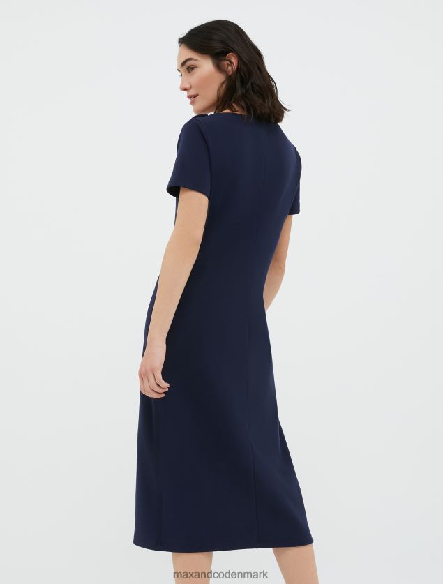 Kvinder breton-stribet t-shirt kjole MAX&Co. Marine blå B2Z2T6130 beklædning