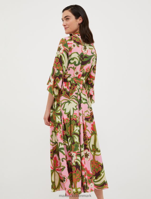 Kvinder crepe de chine skjortekjole MAX&Co. rosa mønster B2Z2T629 beklædning