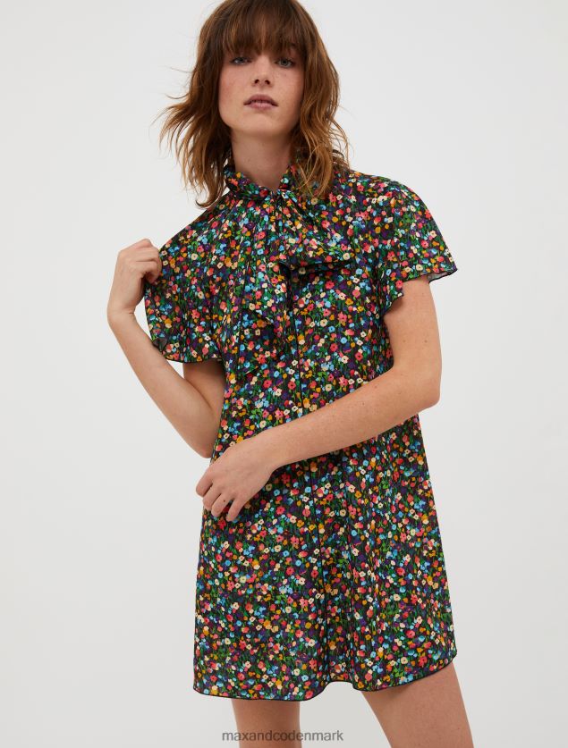 Kvinder crepe de chine tunika kjole MAX&Co. gammelt rosenmønster B2Z2T618 beklædning