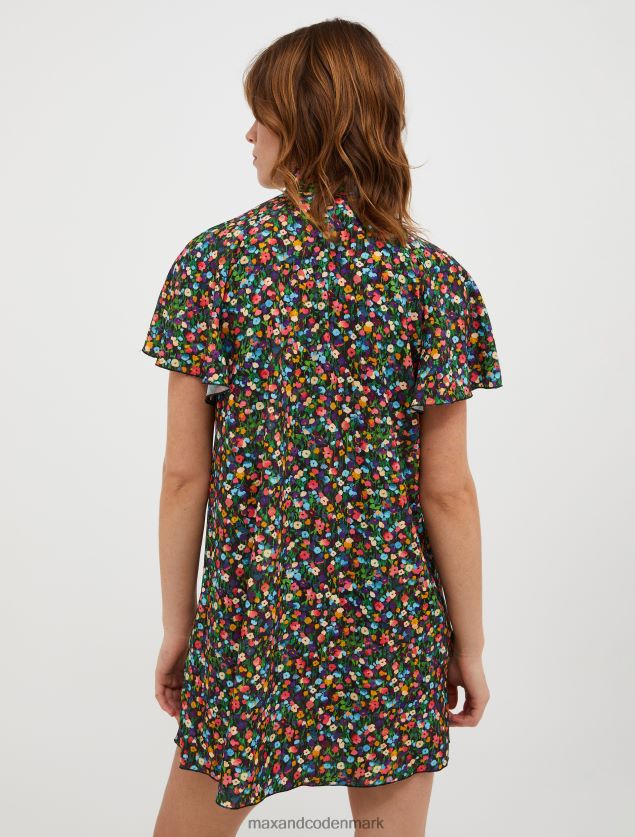 Kvinder crepe de chine tunika kjole MAX&Co. gammelt rosenmønster B2Z2T618 beklædning