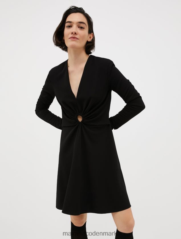 Kvinder draperet jersey kjole MAX&Co. sort B2Z2T6118 beklædning