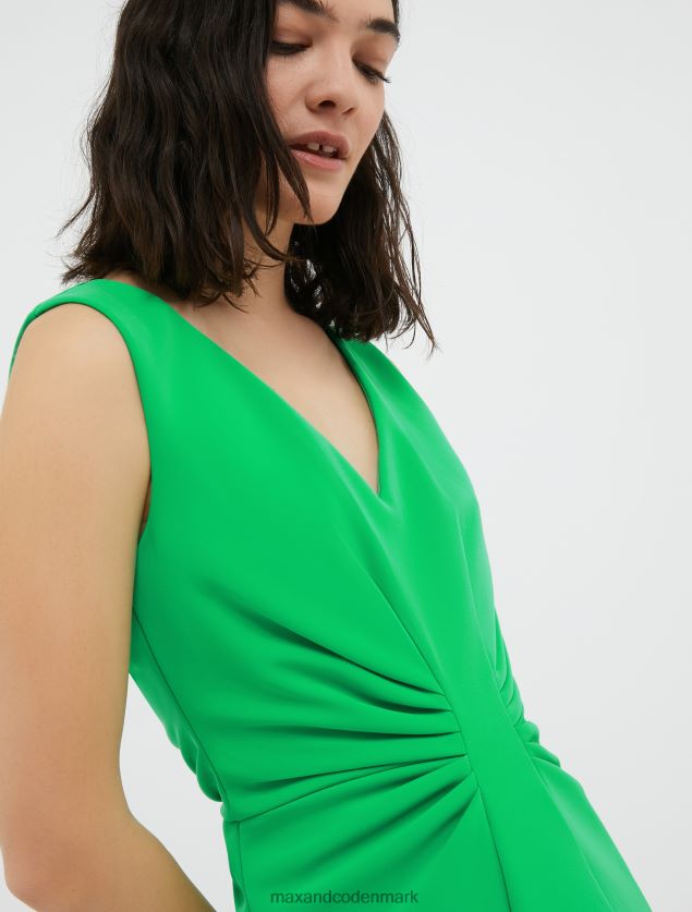 Kvinder draperet jersey-skedekjole MAX&Co. Himmelblå B2Z2T676 beklædning