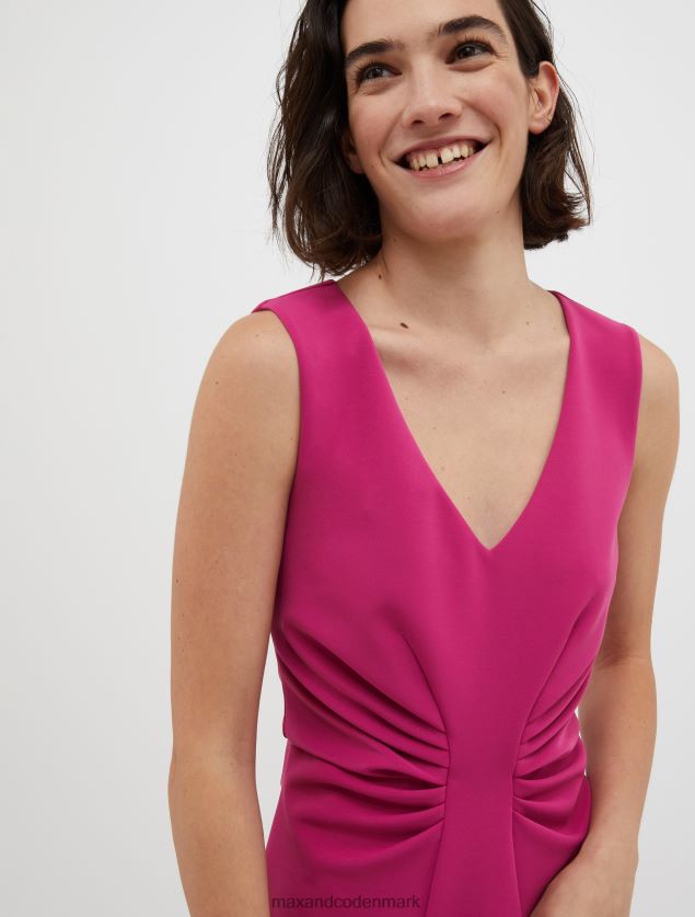 Kvinder draperet jersey-skedekjole MAX&Co. lilla B2Z2T674 beklædning