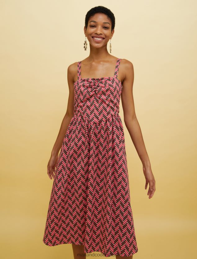 Kvinder mennesker, steder, farve corolla kjole MAX&Co. fuchsia mønster B2Z2T631 beklædning