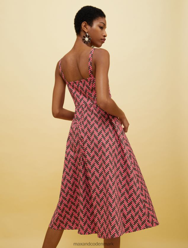 Kvinder mennesker, steder, farve corolla kjole MAX&Co. fuchsia mønster B2Z2T631 beklædning