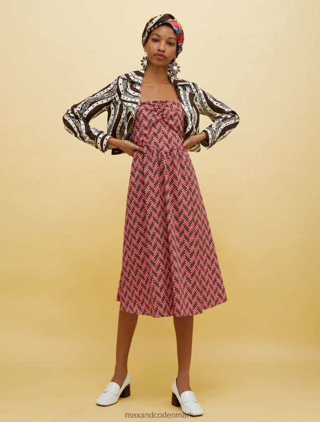 Kvinder mennesker, steder, farve corolla kjole MAX&Co. fuchsia mønster B2Z2T631 beklædning