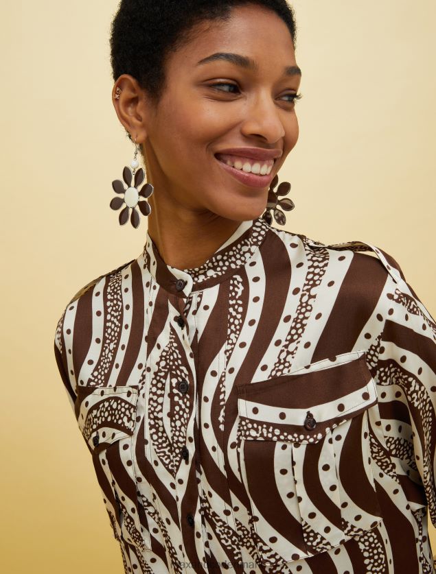 Kvinder mennesker, steder, farve safari kjole MAX&Co. brunt mønster B2Z2T672 beklædning