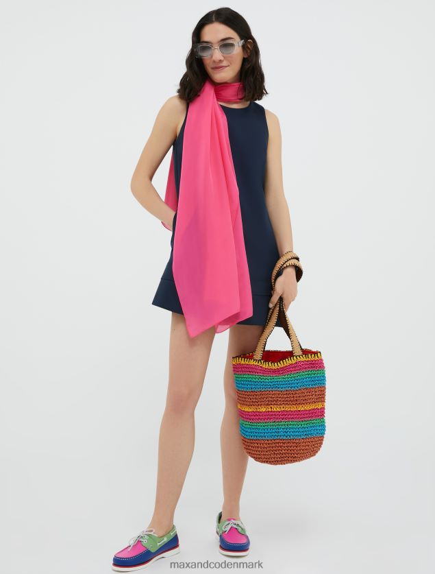 Kvinder minikjole i stræklærred MAX&Co. midnatsblå B2Z2T6140 beklædning