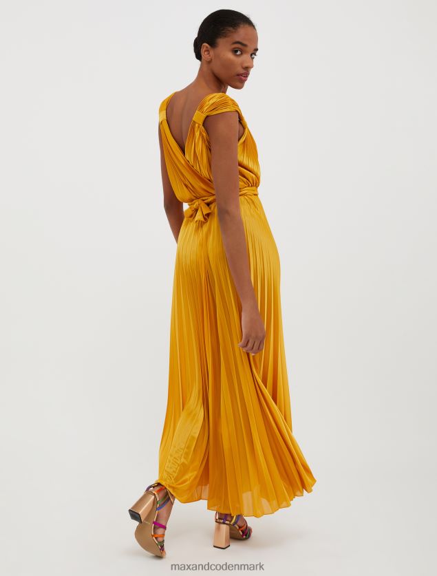 Kvinder plisseret jersey maxi kjole MAX&Co. kamel B2Z2T6135 beklædning