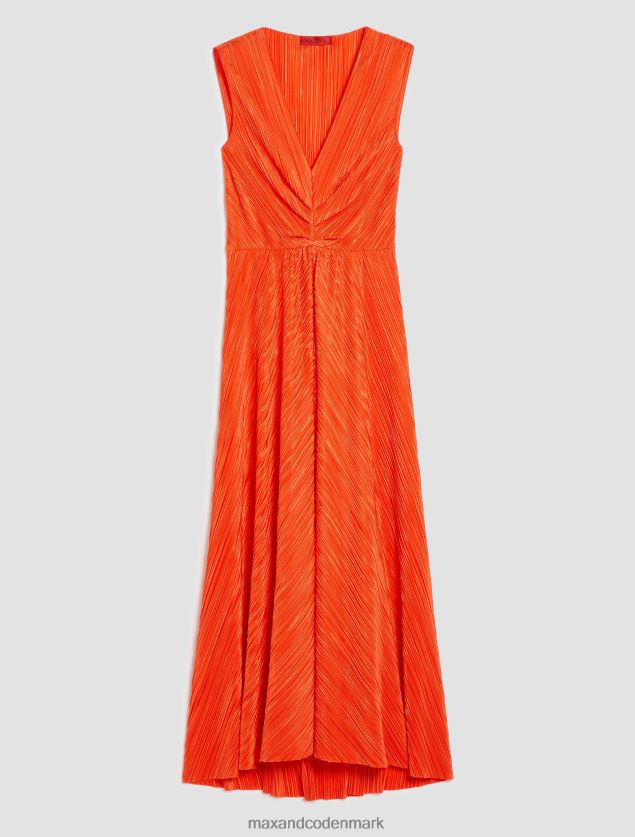 Kvinder plisseret midikjole i jersey MAX&Co. rust B2Z2T614 beklædning
