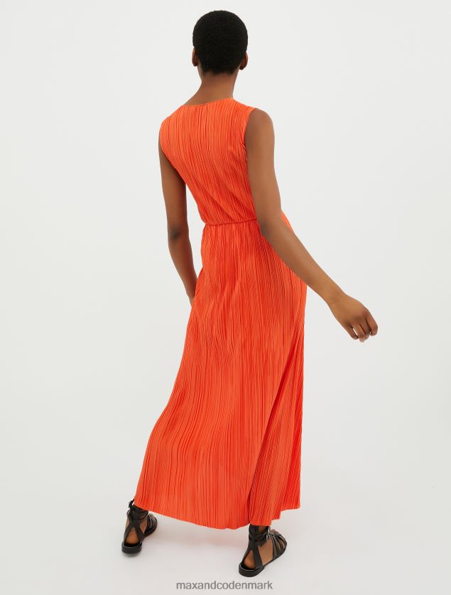 Kvinder plisseret midikjole i jersey MAX&Co. rust B2Z2T614 beklædning