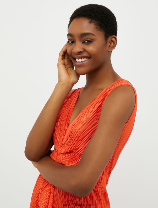 Kvinder plisseret midikjole i jersey MAX&Co. rust B2Z2T614 beklædning