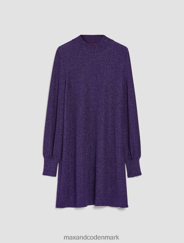Kvinder ribbet lurex skiftekjole MAX&Co. lilla B2Z2T6121 beklædning