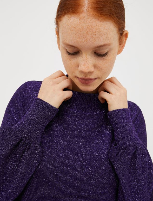 Kvinder ribbet lurex skiftekjole MAX&Co. lilla B2Z2T6121 beklædning