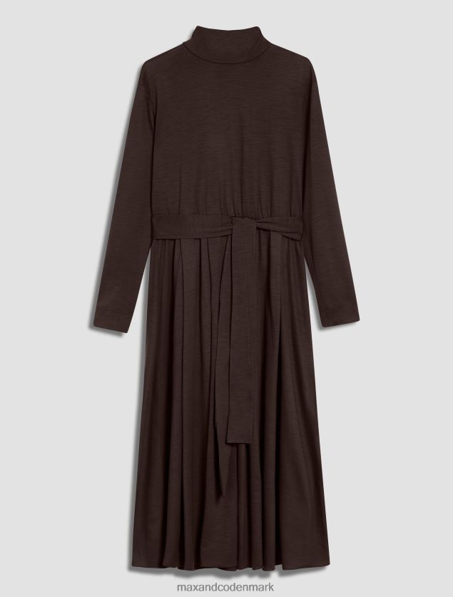 Kvinder uld-jersey midikjole MAX&Co. mørkebrun B2Z2T666 beklædning