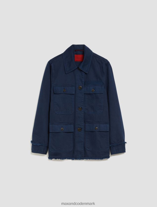 Kvinder bomuldsborefeltjakke MAX&Co. midnatsblå B2Z2T6809 beklædning