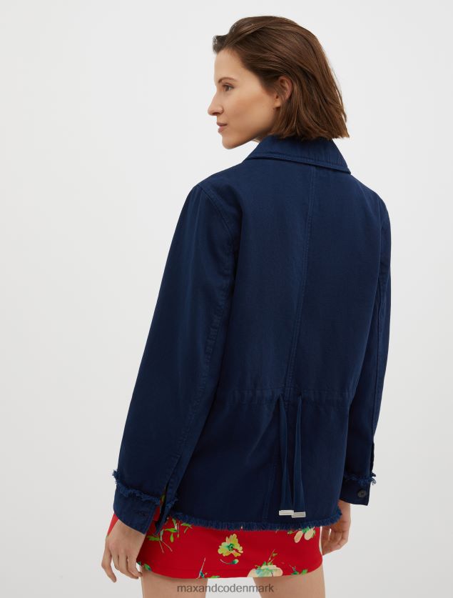 Kvinder bomuldsborefeltjakke MAX&Co. midnatsblå B2Z2T6809 beklædning