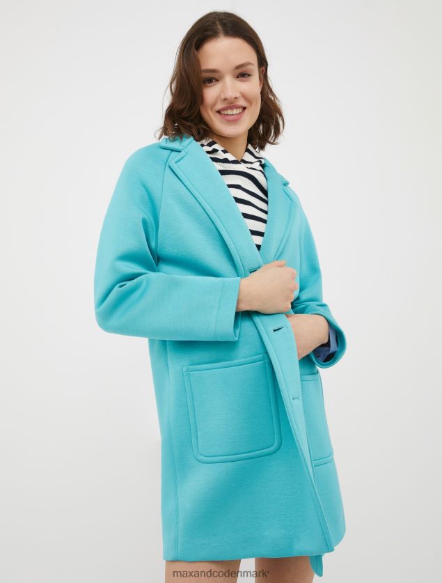 Kvinder coated-jersey frakke MAX&Co. lyseblå B2Z2T6827 beklædning