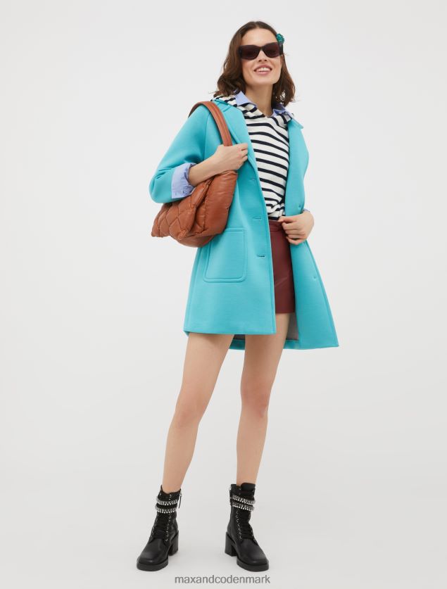 Kvinder coated-jersey frakke MAX&Co. lyseblå B2Z2T6827 beklædning