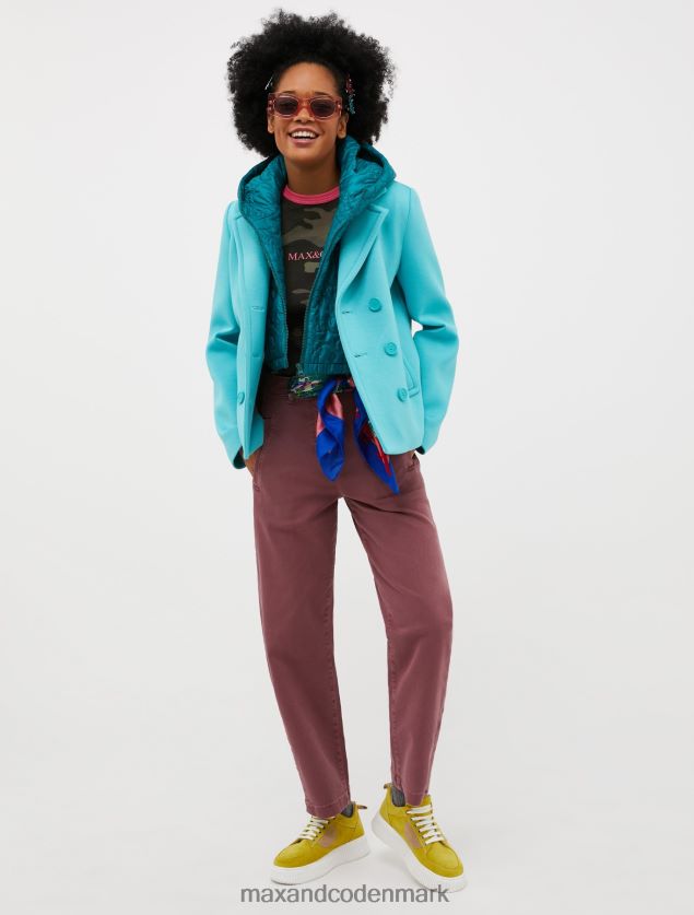 Kvinder dobbeltradet jersey peacoat MAX&Co. lyseblå B2Z2T6825 beklædning