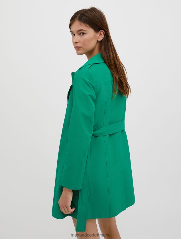 Kvinder dobbeltradet trenchcoat MAX&Co. Smaragd grøn B2Z2T6822 beklædning