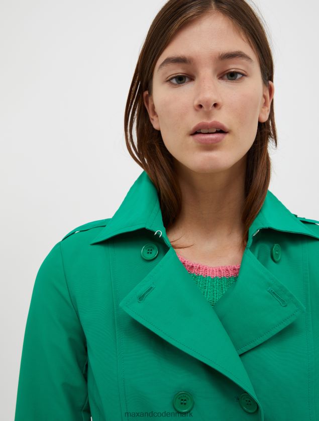 Kvinder dobbeltradet trenchcoat MAX&Co. Smaragd grøn B2Z2T6822 beklædning