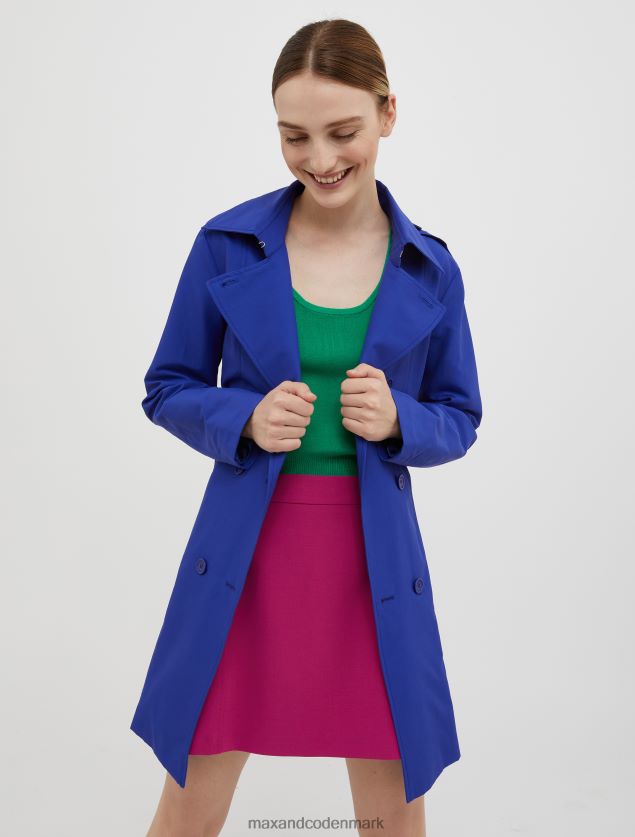 Kvinder dobbeltradet trenchcoat MAX&Co. midnatsblå B2Z2T6824 beklædning