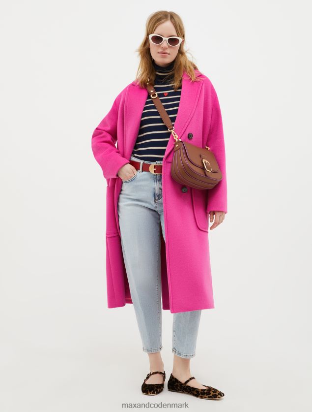Kvinder dobbeltsidet bredstoffrakke MAX&Co. fuchsia B2Z2T6875 beklædning