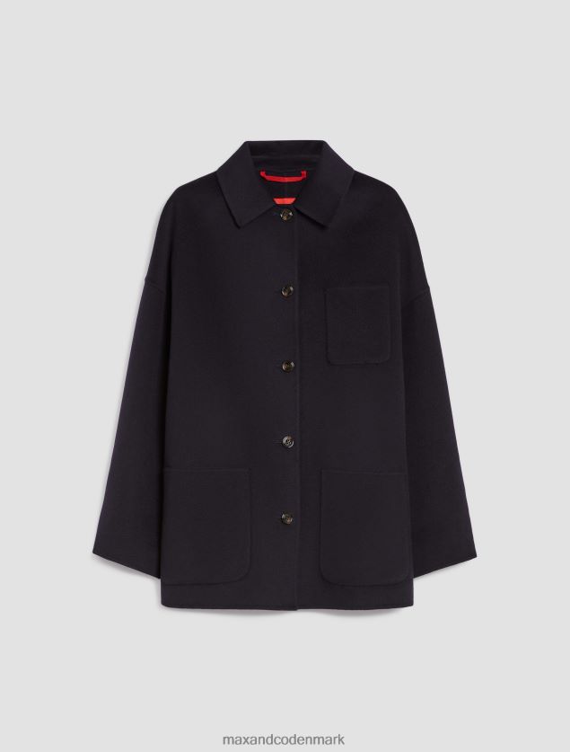 Kvinder dobbeltsidet uldblandingsfrakke MAX&Co. Marine blå B2Z2T6870 beklædning