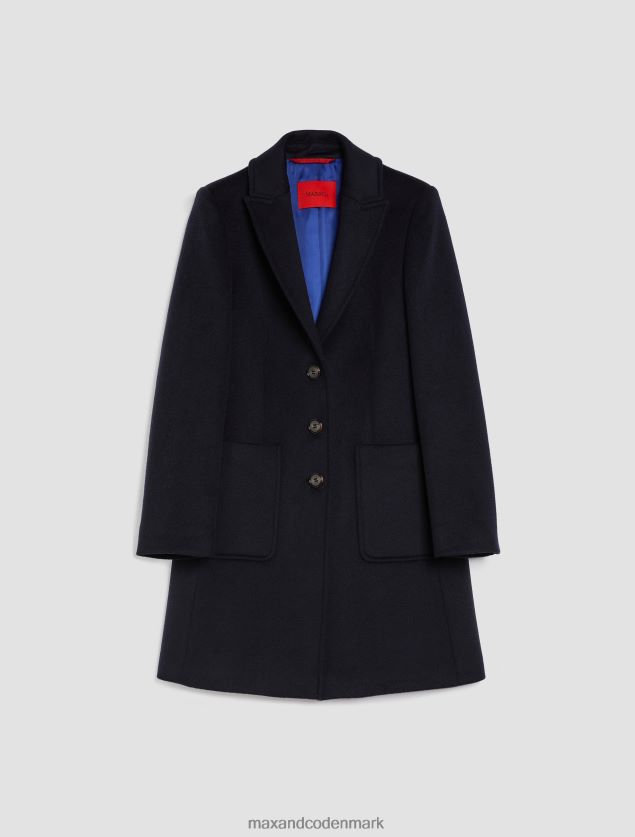 Kvinder dobbeltsidet uldblandingsfrakke MAX&Co. Marine blå B2Z2T6873 beklædning