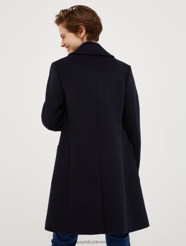 Kvinder dobbeltsidet uldblandingsfrakke MAX&Co. Marine blå B2Z2T6873 beklædning