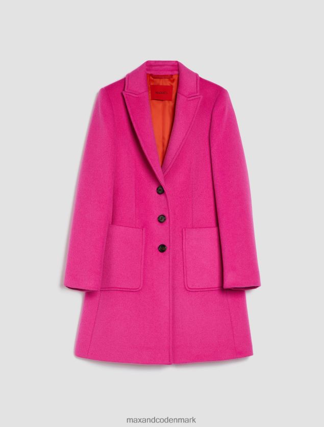 Kvinder dobbeltsidet uldblandingsfrakke MAX&Co. fuchsia B2Z2T6871 beklædning