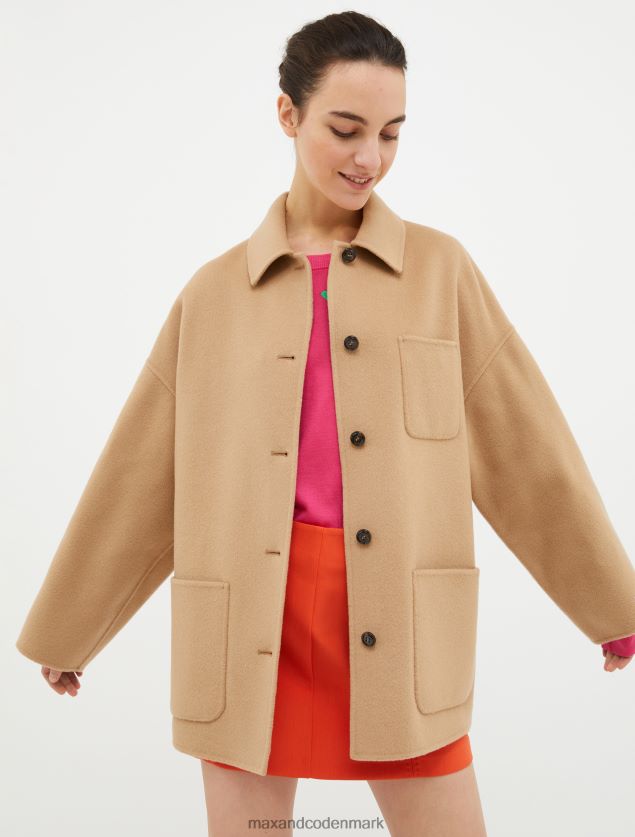 Kvinder dobbeltsidet uldblandingsfrakke MAX&Co. kamel B2Z2T6869 beklædning