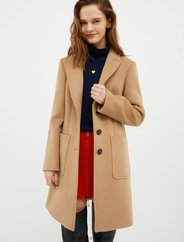 Kvinder dobbeltsidet uldblandingsfrakke MAX&Co. kamel B2Z2T6872 beklædning